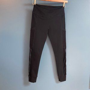Black Fabletics Leggings with mesh side panel and pocket
